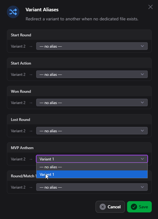 Variant Aliases