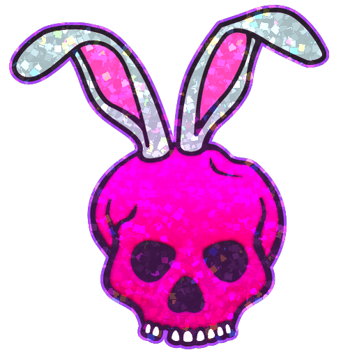 Skull Bunny (Glitter)